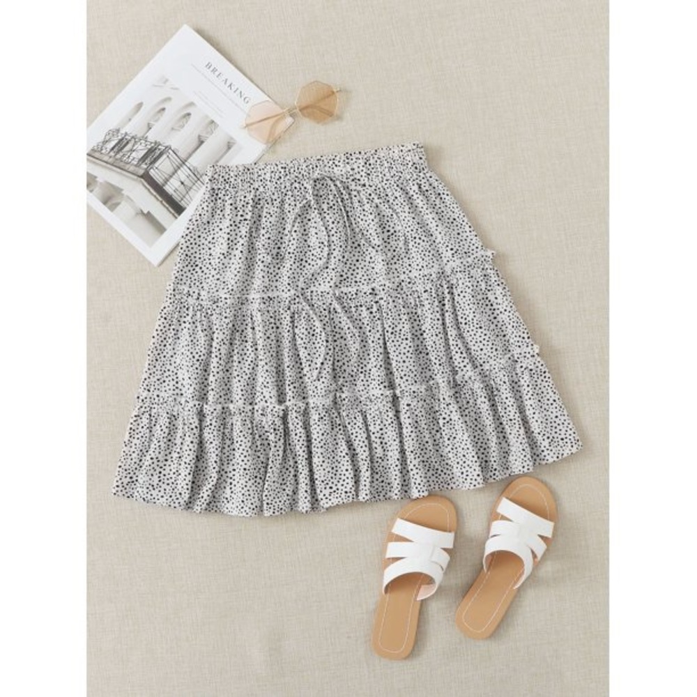 Black and White Polka Dot Skirt